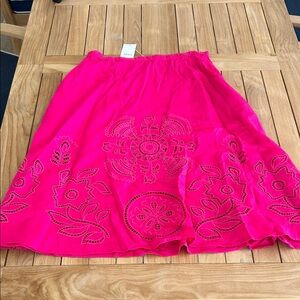 MISA.   Bright Pink Embroidered Women’s Skirt